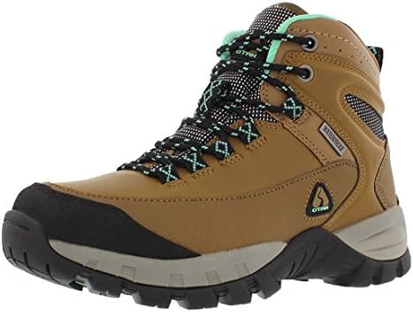 OTAH Forestier Womens Waterproof Hiking Mid-Cut Camel/Teal Boots Size 7.5