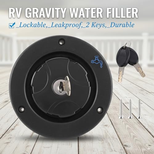 Bouchon de remplissage par gravité verrouillable pour eau de camping-car - 7