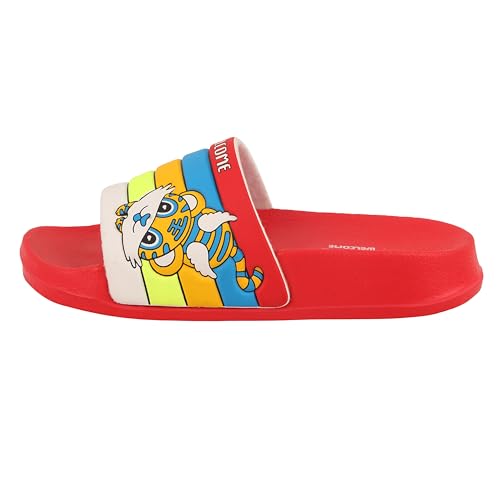 Image of WELCOME Unisex-Child Kids Flip-Flop Soft Comfortable Indoor & Outdoor Slippers Stylish Non-Slip Slide Home Casual Chappals For Boys & Girls