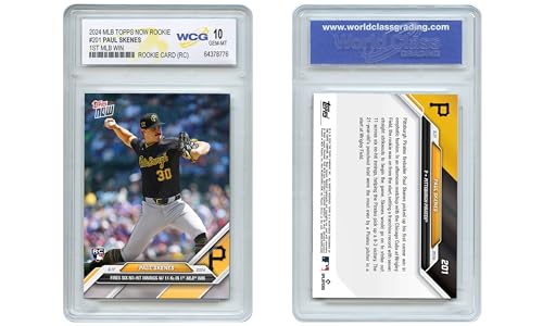 WCG 2024 Topps Now Paul SKENES 1st MLB Win Rookie Card RC #201 - Graded GEM Mint 10