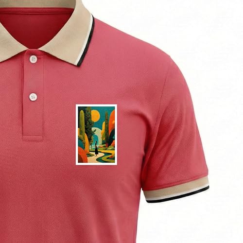 Image of Regular Fit Solid Half Sleeve Casual Tipping Collar Polo T-Shirt for Men