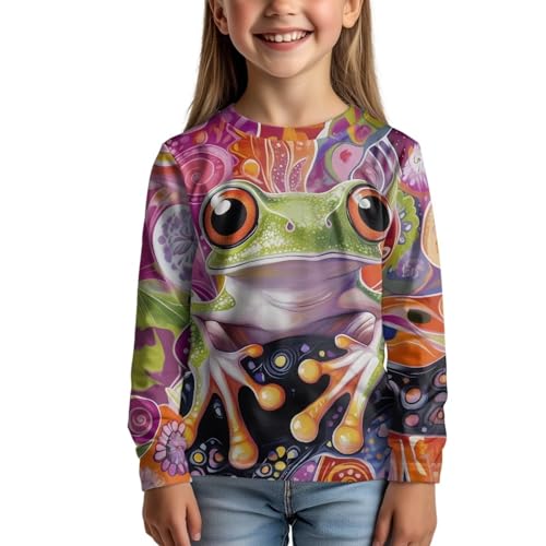 Image of Uourmeti Girls Graphic Tees Long Sleeve T Shirts for Teens Casual Tshirts Junior Sportswear Fall Tops
