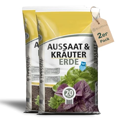 Anzuchterde torfreduziert 40 Liter (2 x 20 Liter) - Aussaaterde...