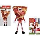 PMS Elfos portándose mal Vestido de disfraz de elfo para vestirse como accesorio novedoso de Navidad Pizza