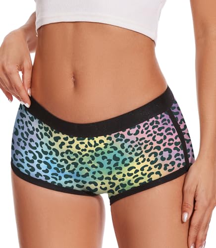 Image of Aueyan Womens Boyshorts Panties Stretchy Boxer Briefs Novelty Lounge Sleep Shorts
