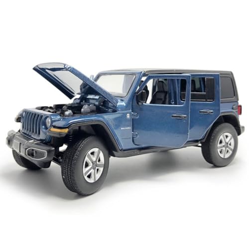 Auto SUV Wrangler Sahara 1:32 Azul con puertas que abren miniatura 4