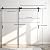 SmartStandard 48in x 84in Double MDF Sliding Barn Doors with 8FT Bypass Barn Door Hardware Kit, Save Space, Waterproof, Easy Install, Fit 84in-88in Openning, White