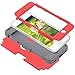 Case for iPod 7 6 5 Cases for iPod Touch 6th Generation Case for iPod 5 Cases, Dual Layered 3 in 1 Hard PC Silicone Shockproof Heavy Duty Case for Apple iPod Touch 7th 6th 5th Generation (red+gray
