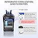 AMOSIJOY 225GPH Ultra-Quiet Canister Filter, 2-Stage External Aquarium Filter with Free Media for Large Fish Tanks and Aquariums