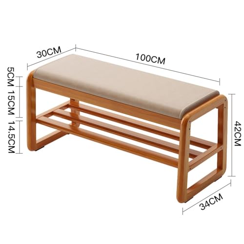 Banc de rangement à chaussures compact avec étagères ouvertes pour petit espace - 8