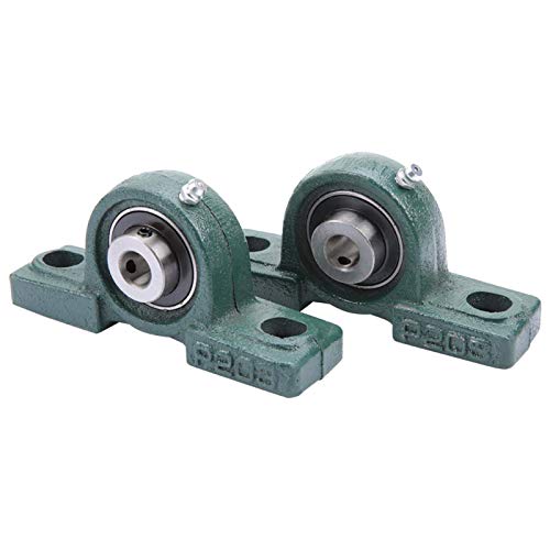 2 Stück UCP205 25 mm selbstausrichtender Kissenblock, selbstausrichtendes Blocklager mit Beschichtung aus Gusseisen und Lochdurchmesser 25 mm