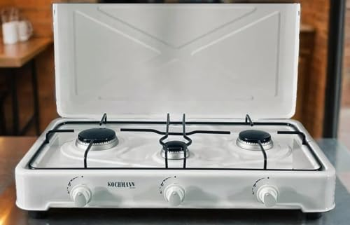 Gaskochfeld in elegantem Weiß – 1, 2, 3 und 4 Flammig Kochfeld...