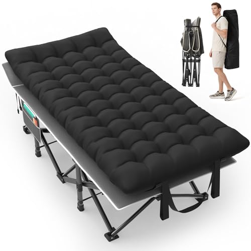 Suteck 32In XXL Folding Camping Cot, 900LBS Heavy Duty Sleeping