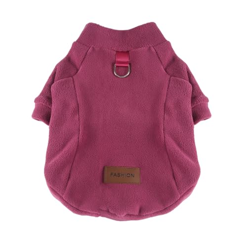 ICOUCHI ペット服 犬服 tシャツ パーカー 秋冬 小中型犬 仮装 ドッグウェア 防寒 洋服 可愛い 柔らかい モコモコ 人気 コート 犬猫用品 脱毛保護 お散歩 お出かけ (S,パープル)