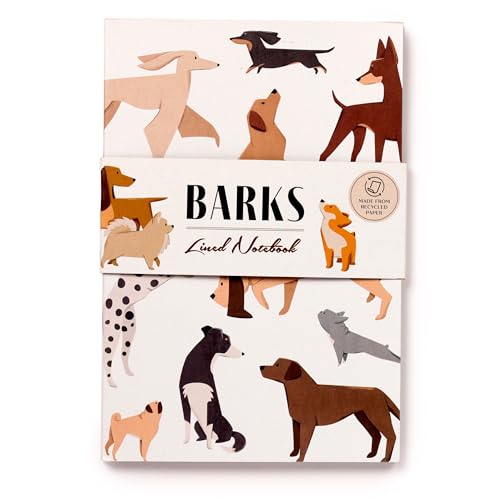 Puckator Bloc-Notes A5 en Papier recyclé - Barks Chien