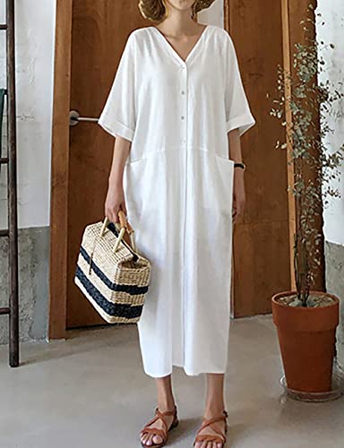 Bsubseach Donna Bottone Beach Coverup Abito