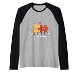 Oficial Puzzle Pieza Amor Dibujos animados Día de San Valentín Pareja Camiseta Manga Raglan