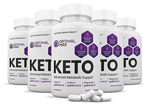 (5 Pack) Optimal Max Keto Pills Includes Apple Cider Vinegar Patented Gobhb® Exogenous Ketones Advanced Ketogenic Supplement Ketosis Support For Men Women 300 Capsules #TOP24