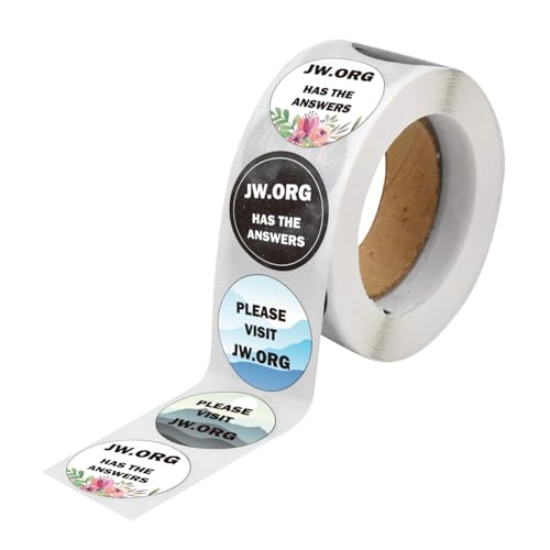 1step2dream JW Stickers roll - Religious Bible Verse Decals for Jehovah's Witnesses, Inspirational Faith-Based Designs NWT Verse for Water Bottle Laptop Phone