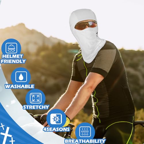 Jeere 2 Pack Cross Ski Mask Ski Adult Mask Faith Loose Fitting Balaclava Christian Football Accessories for Men Women(Black and White,Classic)