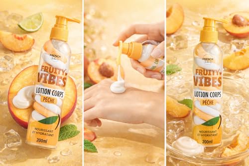 Lotion Corps Hydratante Pêche 200ml soin bicolore