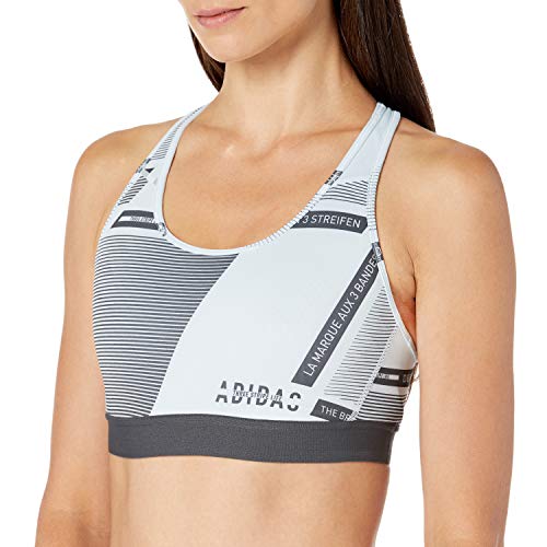 adidas Women's Don't Rest Alphaskin Bra Sky Tint/Print X-Large