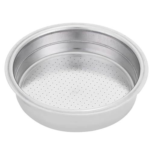 Stainless Steel Coffee Filter, 51mm Double Layer Pressurized Filter Basket Espresso Filter Portafilter Basket Coffee Machine Accessories for Portafilter Coffee Machine(Single Cup)