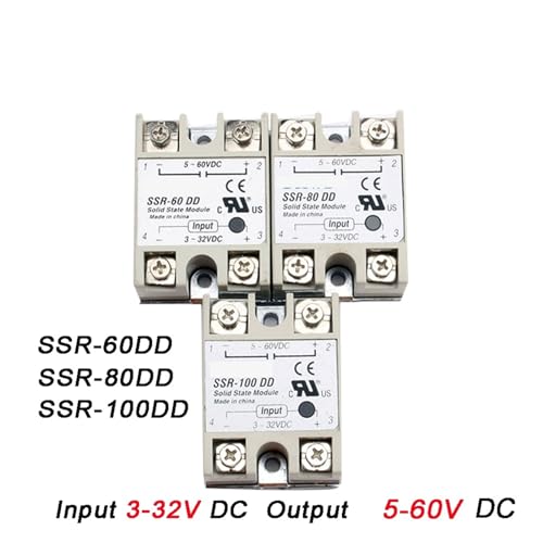 Relais SSR-80DD boîtier statique anti-interférence pour automates DC - 2