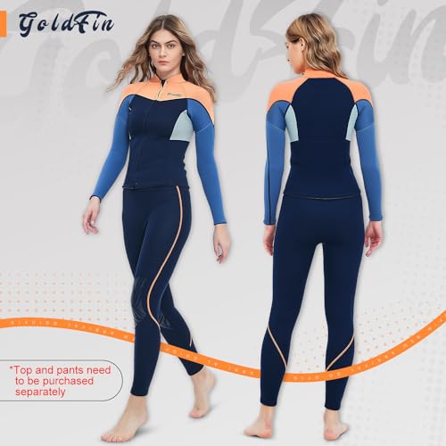 image for GoldFin Wetsuit Top Women, 2mm Wetsuits Jacket Long Sleeve Neoprene To