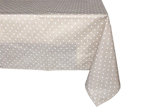 Textiles el Cid Lunares Mantel Resinado Antimanchas, Algodón-Poliéster, Beige, 35x35x1.50 cm