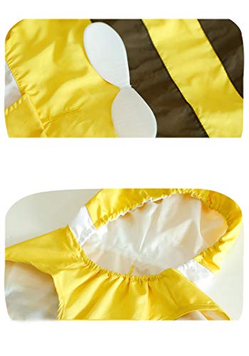 Pet Raincoat, Dog Waterproof Hoodies Rain Jacket Bee Lightweight Rain Coat For Corgi Tidy And Small Medium Dog (L) #TOP4