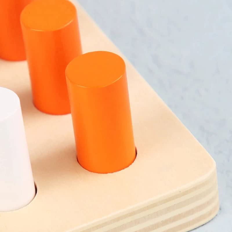 Smoneo-Educational-Colour-Cognition-Stacking-Sorting-Wooden-Peg-Board-Block-Toys-for-3-Children-21-x-21-x-15-cm-Multicolour