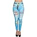 Produktbild Amakando 70er Jahre Leggings Flower Power Stretchhose Stretch Hippiehose Hippie Hose Karneval Kostüme Damen Peace Mottoparty 60er Jahre Jeggings
