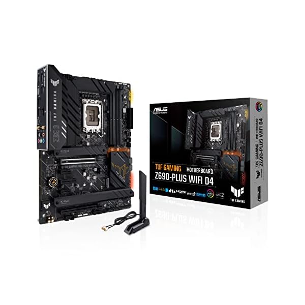 ASUS TUF GAMING Z690-PLUS WIFI D4 - Placa base Gaming LGA 1700 ATX (VRM de 15 fases, PCIe 5.0, RAM DDR4, cuatro M.2, Intel Wi-Fi 6, USB 3.2 Gen. 2 de tipo C frontal, Thunderbolt 4 e iluminación R GB)