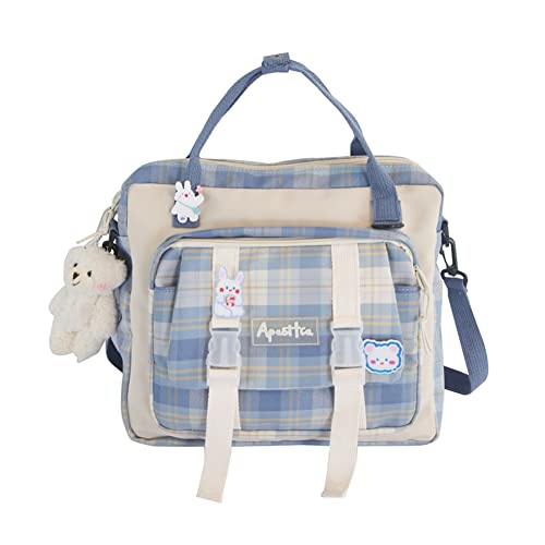 Mochila Kawaii con colgante de flores, bonita mochila estética para mujer, bolso Kawaii con pin...