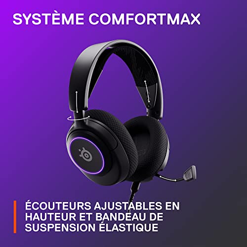 Casque de jeu multi-système SteelSeries Arctis Nova 3 mousse à mémoire et RVB - 6