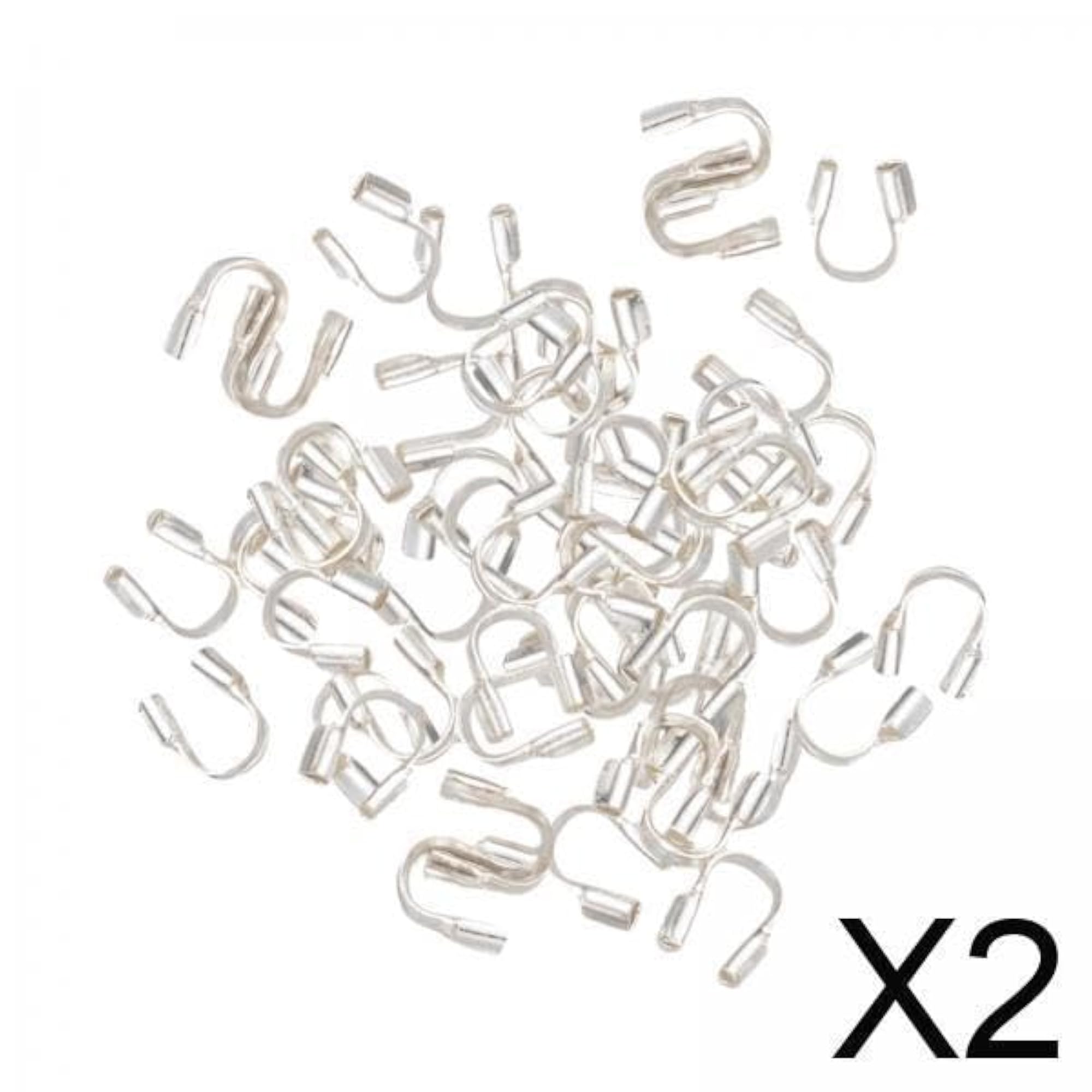2x100Pcs Wire Guards Loops for DIY Pendant Making