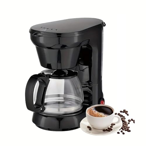 Filter Coffee Maker, 750ml Drip Coffee Machine, One Touch Operation, Anti Drip System, Reusable Filter, Glass Jug for Home, Office, and Travel