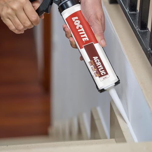 Image of Loctite Acrylic sealant(White)|Silicone sealant| Ideal for crack &joint filling in glass,wood,ceramic,stone,marble etc|Dries in 30 mins| Effectively locks out air,dust and insects| 280ml x Pack of 2