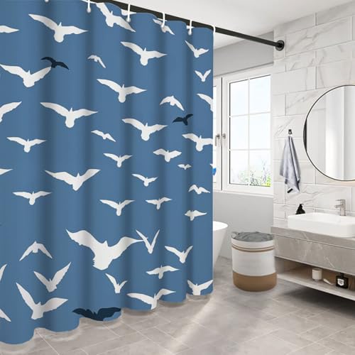 Rideau de douche oiseau lavable pour éliminer les éclaboussures sur le sol - 4