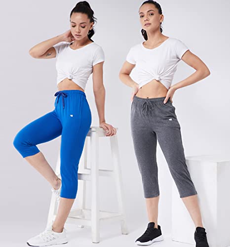 Image of Modeve Women Solid Cotton Blend Capri for summer|| Summer Wear