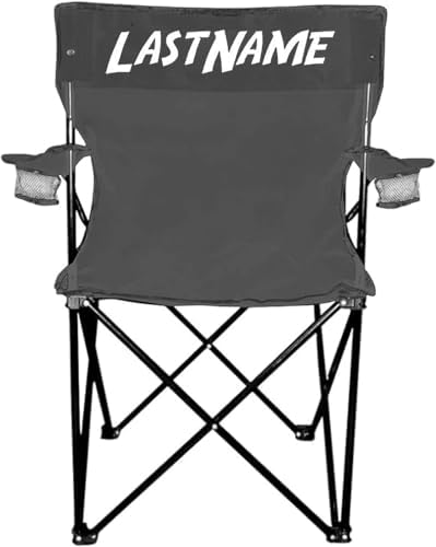 VictoryStore Outdoor Camping Chair - Customizable Black Folding Chair with Carry Bag, Waterproof Surface, Durable Steel Frame, 300 lbs Capacity