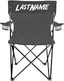 VictoryStore Outdoor Camping Chair - Customizable Black Folding Chair with Carry Bag, Waterproof Surface, Durable Steel Frame, 300 lbs Capacity