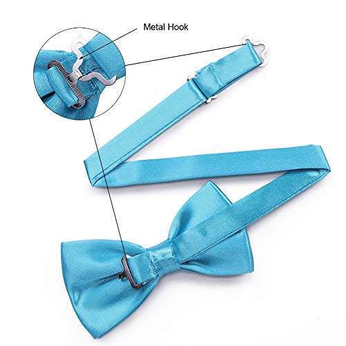 Image of AUSKY 8 PACKS Elegant Adjustable Pre-tied Bow Ties for Men Boys (1&4&5&6&8 Pack for option)