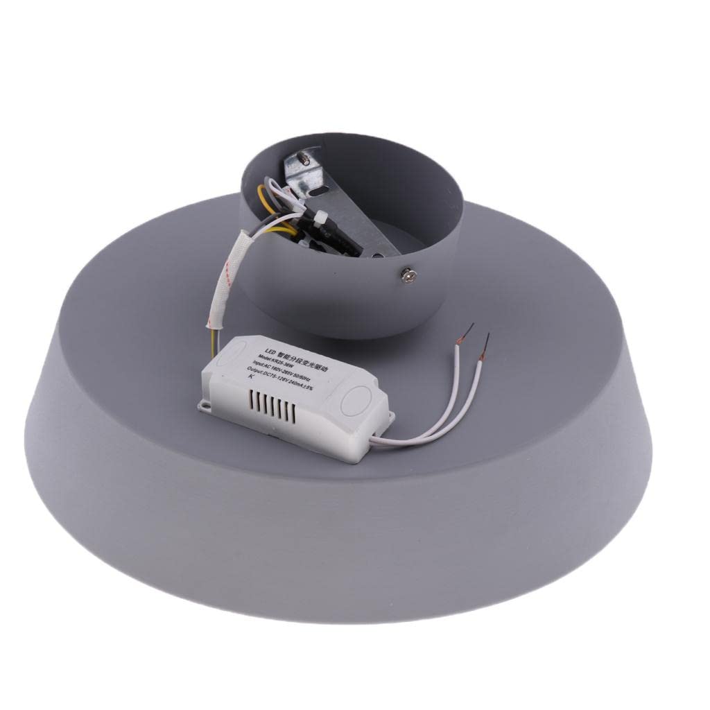 CALANDIS Nordic Style Round Flush Mount Ceiling Light Lamp Led Panel Downlight Gray