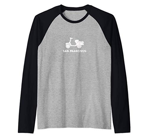 Classic Scooter San Francisco Design Raglan Baseball Tee