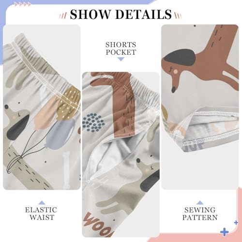 Boys' Pants Dogs Dachshund Balloon Funny Long Bottoms Jogger Pants Elastic Waist Trousers with Pockets S-XL4