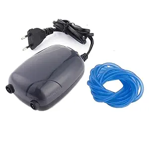 RS Electrical Plastic Aquarium Air Oxygen Pump with Super Silent and Low Noise for Fish (RS-390) by Visual Arrest