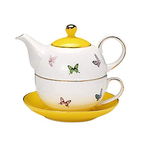 Juego de té con burbujas desmontables, tetera caliente, máquina de té perfecta, tetera de oficina o tetera (color: azul)