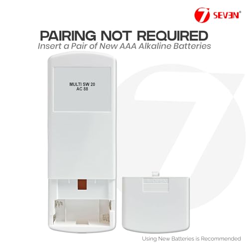 Image of 7SEVEN Compatible Voltas Ac Remote Original Model GZ-50GB-E1 Suitable for 1 1.5 2 ton Split or Window ac - Match Exactly with Old Model 88 Remote for Better Performance
